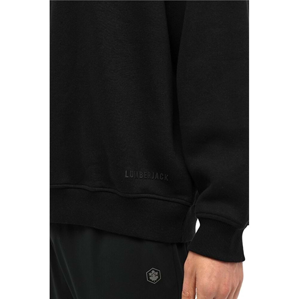 LUMBERJACK MB ROS 16HS108 5PR ERKEK SWEATSHİRT - SİYAH - M