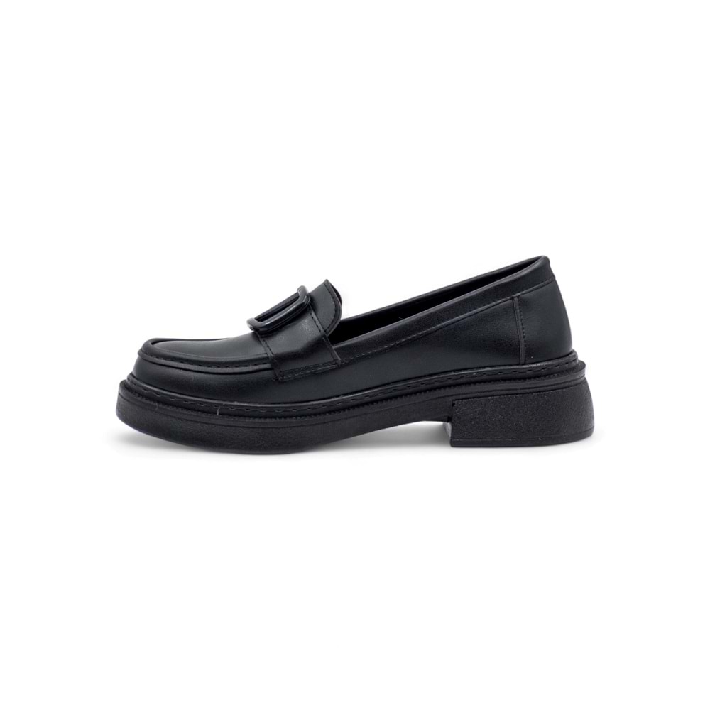 WISSENTE 1810 TOKA DETAYLI KADIN LOAFER - SİYAH - 39