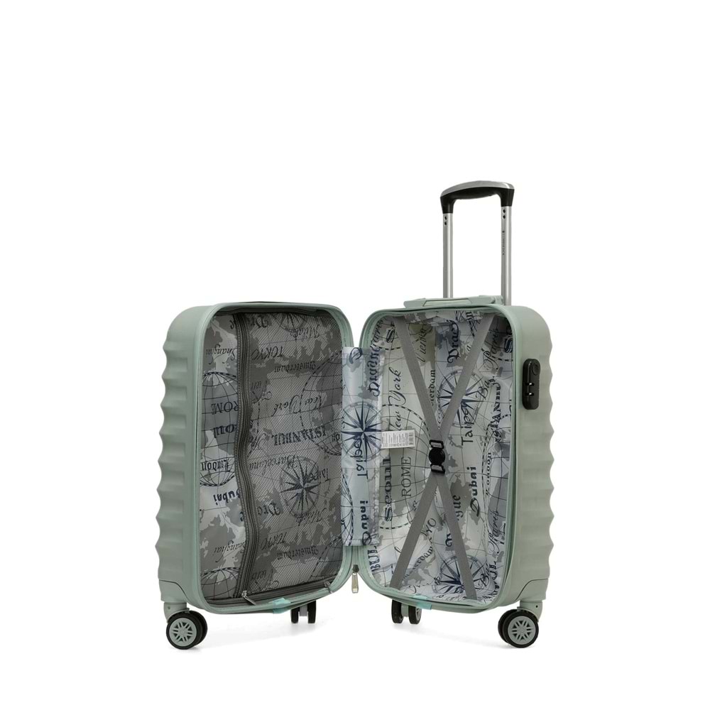 LUMBERJACK NEWYORK-K ABS 5PR KABİN BOY VALİZ - A.YEŞİL - STD