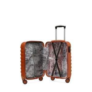 LUMBERJACK NEWYORK-K ABS 5PR KABİN BOY VALİZ - KİREMİT - STD