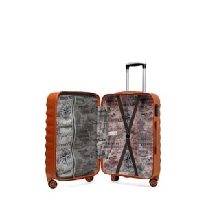 LUMBERJACK NEWYORK-0 ABS 5PR ORTA BOY VALİZ - KİREMİT - STD