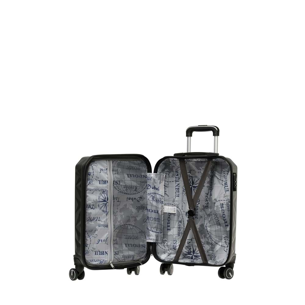 LUMBERJACK HEXAGON-O ABS 5PR ORTA BOY VALİZ - ANTRASİT - STD