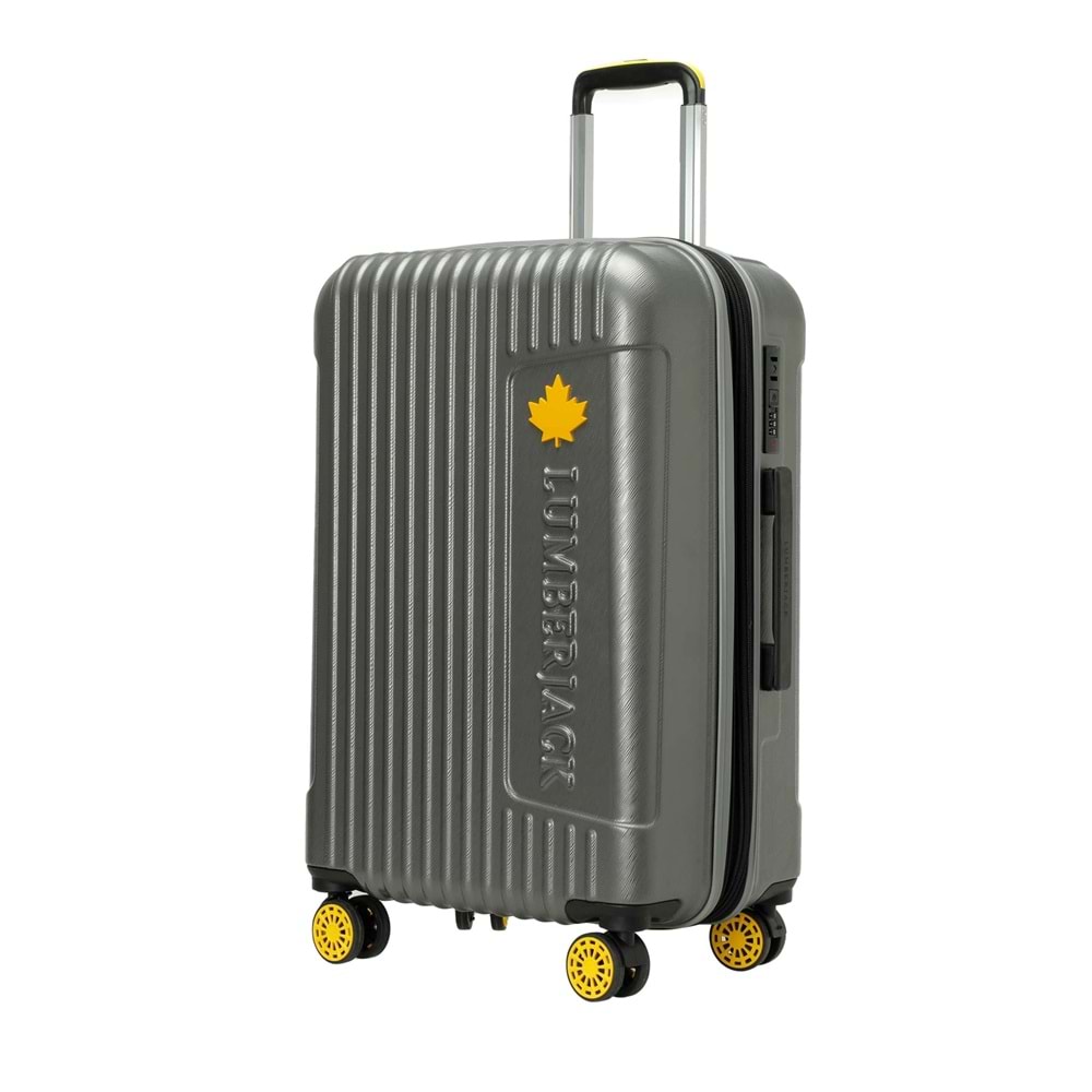 LUMBERJACK BERLIN-O ABS 5PR ORTA BOY VALİZ - GRİ - STD