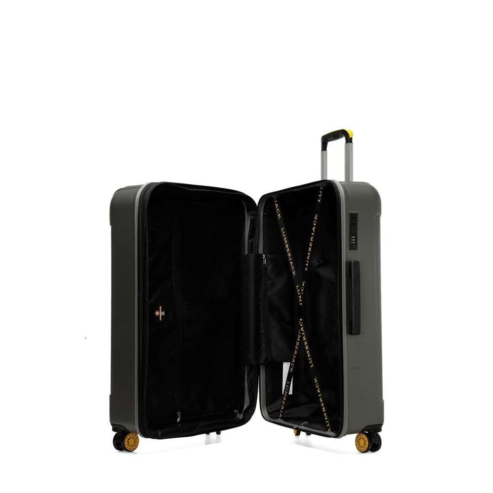 LUMBERJACK BERLIN-B ABS 5PR BÜYÜK BOY VALİZ - GRİ - STD