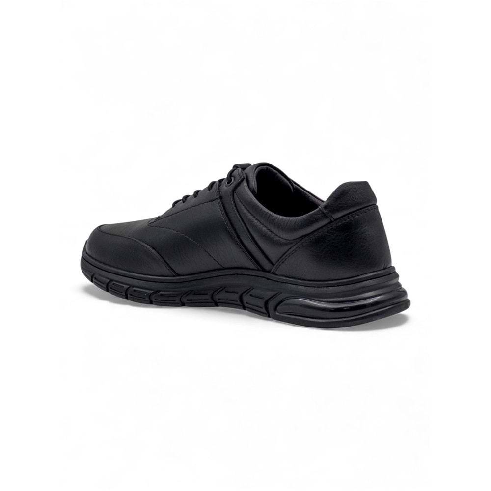 VOYAGER M197-1 ERKEK HAKİKİ DERİ SNEAKER AYAKKABI - SİYAH - 40