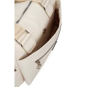 1030 Kadın Çok Bölmeli Günlük Seyahat El ve Omuz Çantası - BEJ