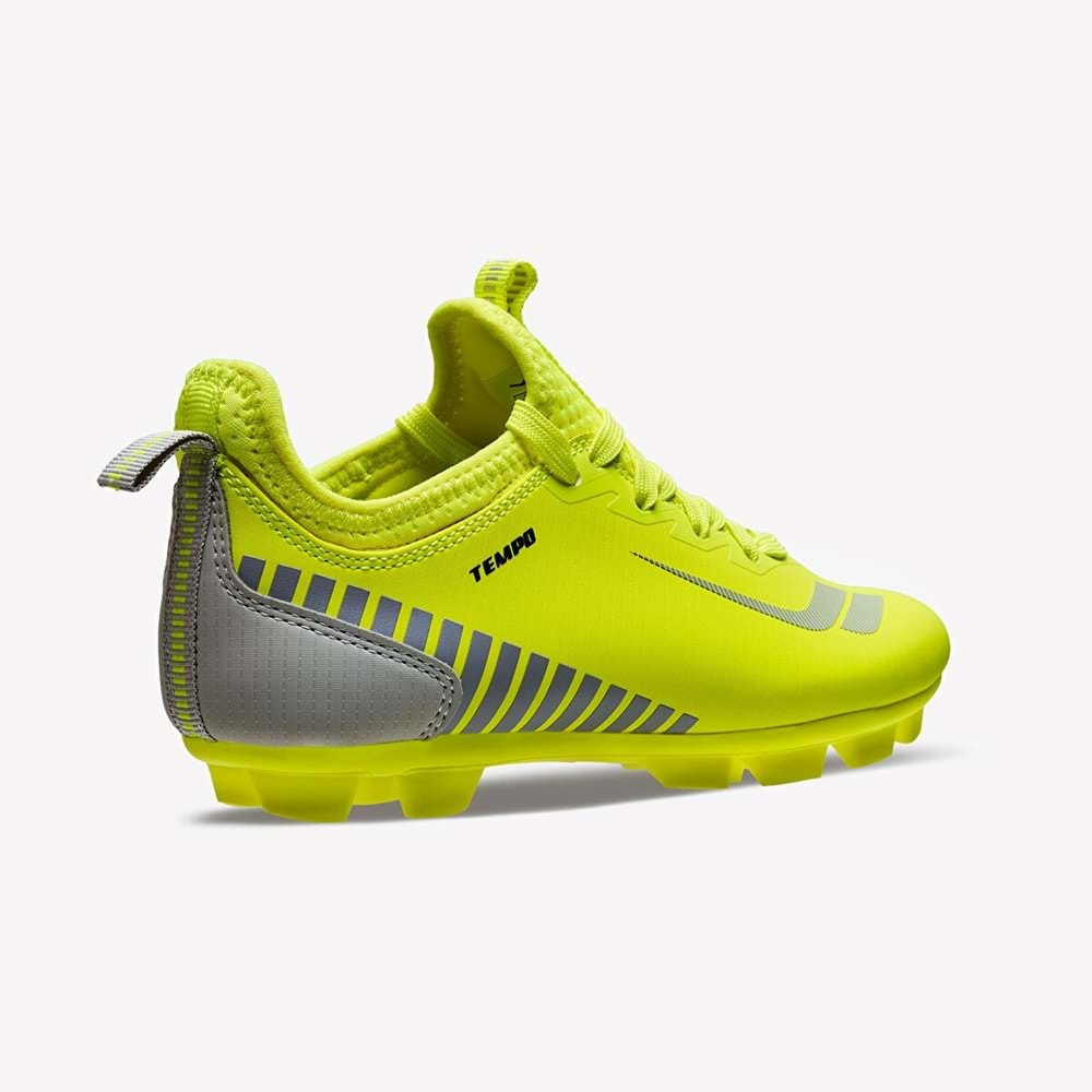 LESCON TEMPO 4 ÇOCUK KRAMPON FUTBOL AYAKKABISI - FOSFOR YEŞİL - 31