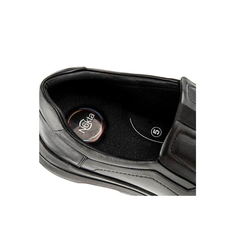 Muya Denver Anatomik Taban Topuk Dikeni Hakiki Deri Halluks Valgus Kemik Çıkıntısına Uygun Erkek Ayakkabı - Siyah - 40