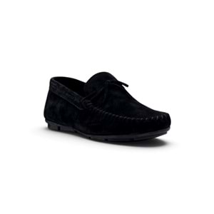 VOYAGER 4187 HAKİKİ DERİ ERKEK LOAFER AYAKKABI - SÜET SİYAH - 40
