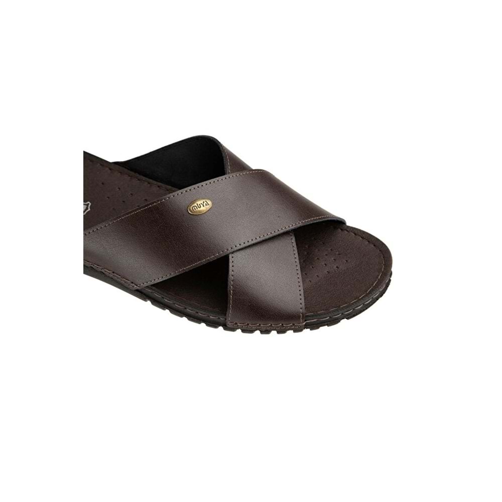 Muya Kejutan Anatomik Taban Dört Mevsim Erkek Terlik - Kahverengi - 40