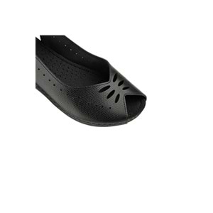 Muya Knotted Anatomik Taban Hakiki Deri Kadın Sandalet - Siyah - 40