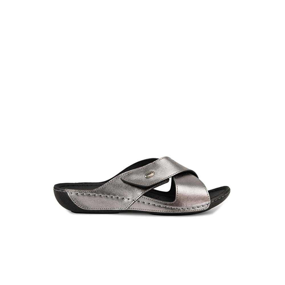 Muya Gwenu Anatomik Taban Dört Mevsim Kadın Terlik - Kurşun - 40