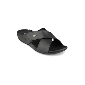 Muya Gwenu Anatomik Taban Dört Mevsim Kadın Terlik - Siyah - 40