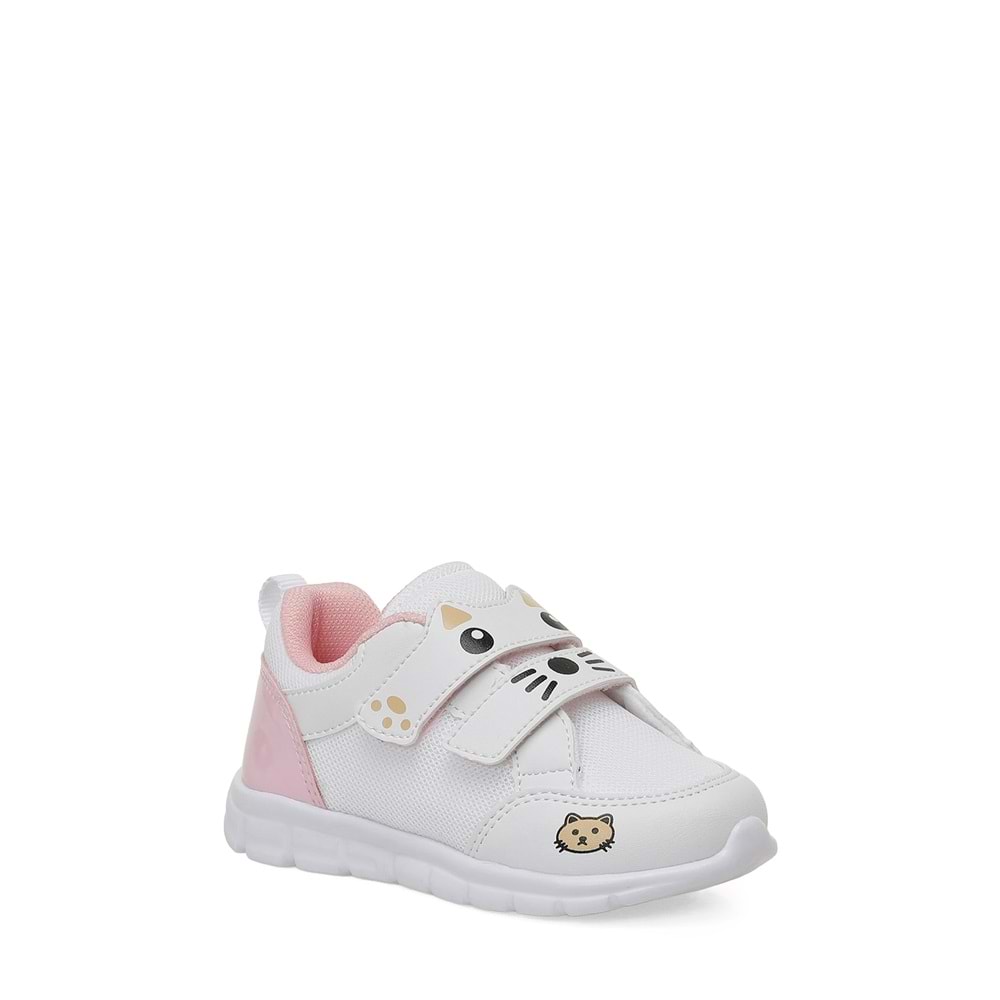 KİNETİX BUFFY B 6FX KIZ BEBEK SPOR AYAKKABI - BEYAZ-PEMBE - 21