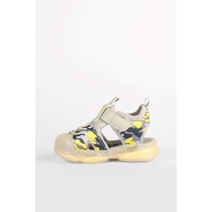 VİCCO MONROVİA IŞIKLI ERKEK BEBEK SANDALET - GRİ - 22