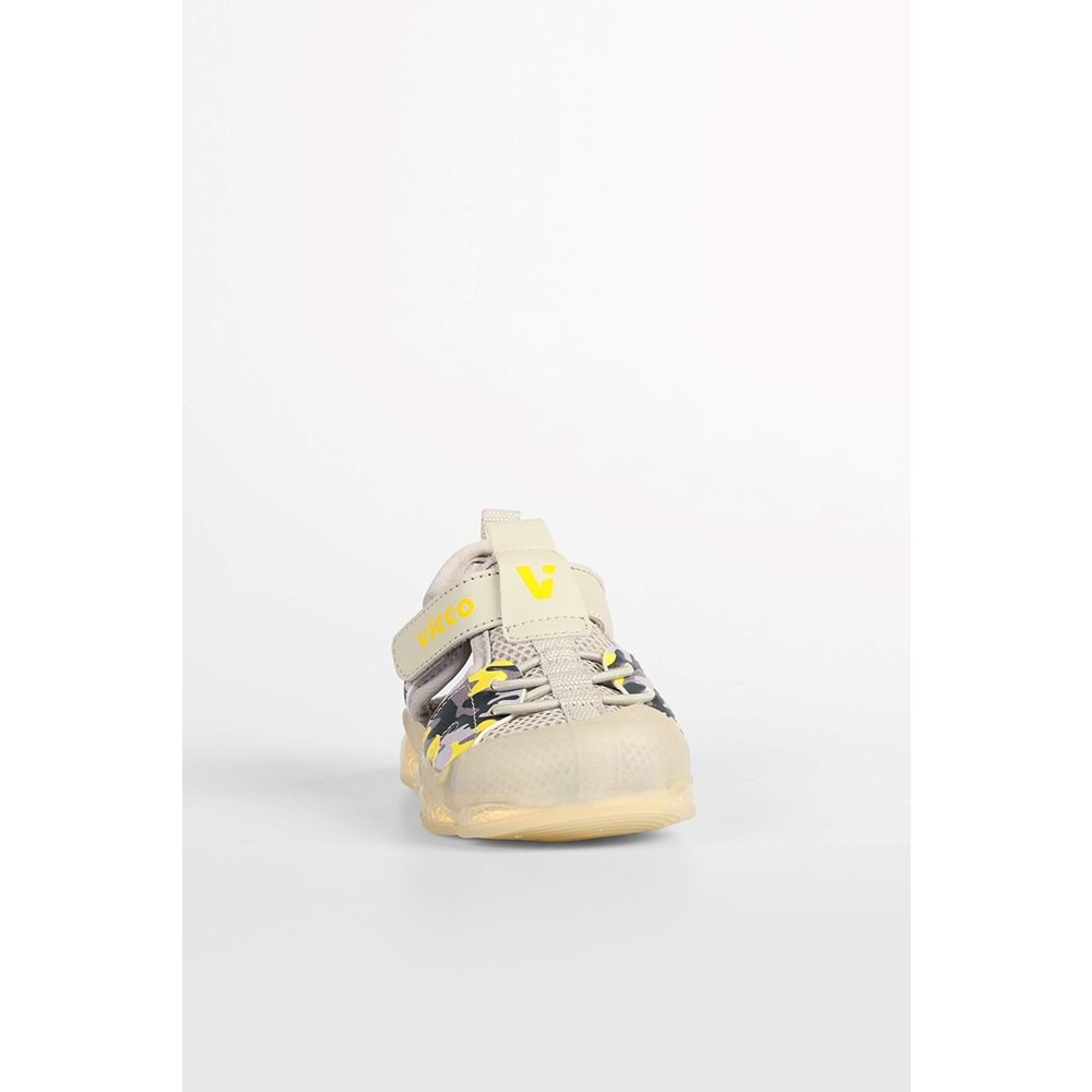 VİCCO MONROVİA IŞIKLI ERKEK BEBEK SANDALET - GRİ - 22