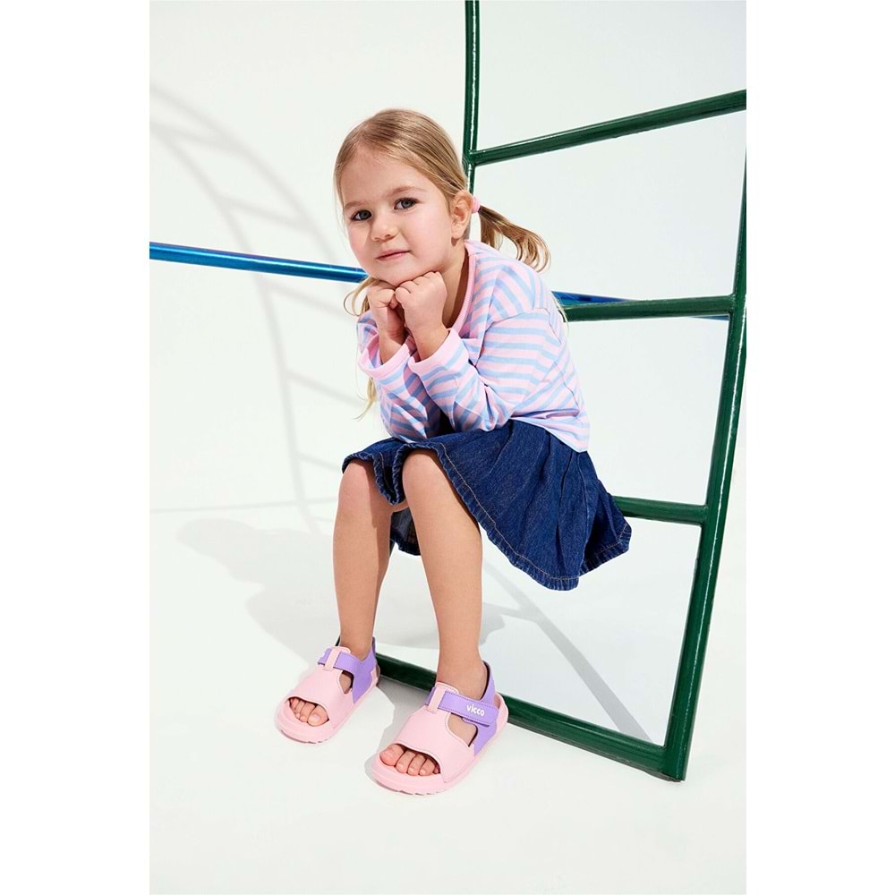 VİCCO SEVAN KIZ BEBEK SANDALET - PUDRA - 22