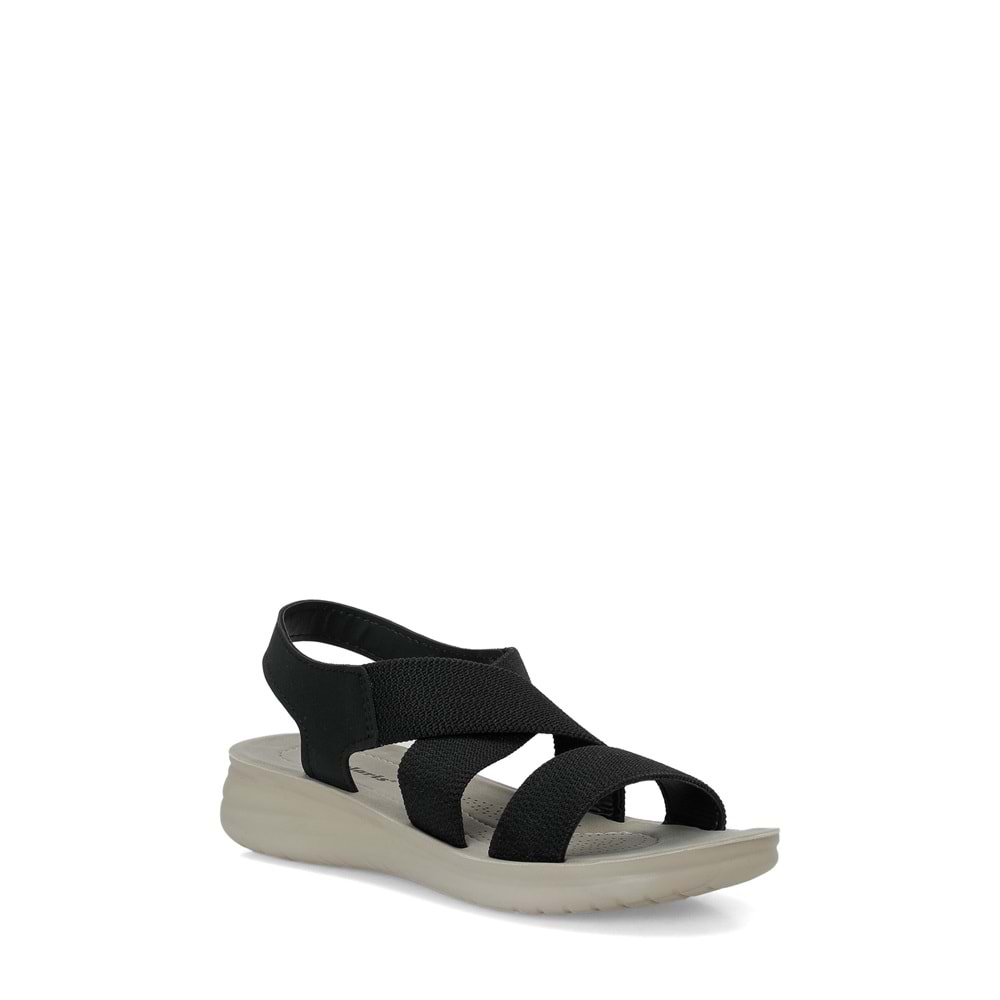 POLARİS 409073.Z6FX DOLGU TOPUK KADIN SANDALET - SİYAH - 40