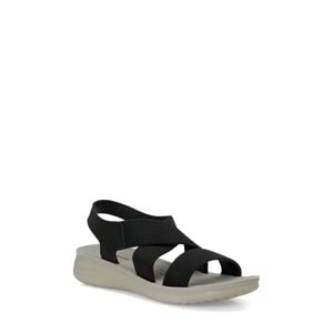 POLARİS 409073.Z6FX DOLGU TOPUK KADIN SANDALET - SİYAH - 40