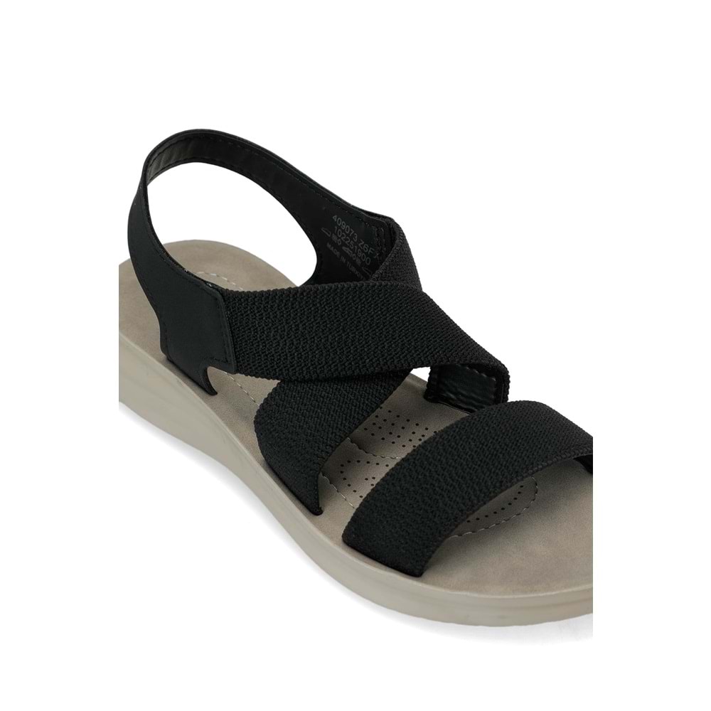 POLARİS 409073.Z6FX DOLGU TOPUK KADIN SANDALET - SİYAH - 40