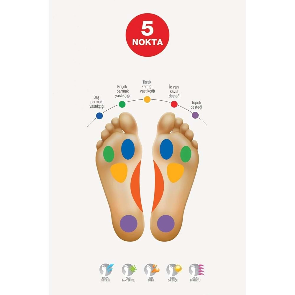 POLARİS SAPHY.M 6PR 5 NOKTA ERKEK COMFORT AYAKKABI - SİYAH - 40