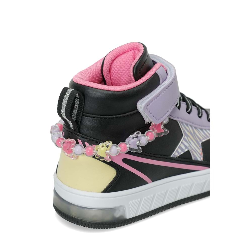 KİNETİX TONER HI P 6PR KIZ ÇOCUK HİGH SNEAKER - SİYAH - 30